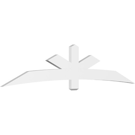 Ekena Millwork Alberta Architectural Grade PVC Gable Bracket, 108"W x 22 1/2"H x 2"D x 6"F, 5/12 Pitch GBP108X23X0206ALB00